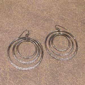 Cookie Lee Silver Hoop Earrings